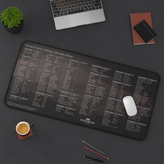 Unreal Engine Hotkeys Ultimate Edition Gaming Desk Pad (16" x 32")