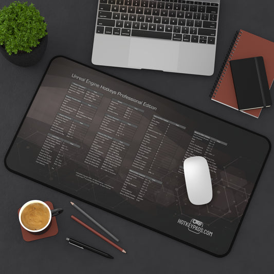 Unreal Engine Hotkeys Professional Edition Gaming Desk Pad (12" x 22")