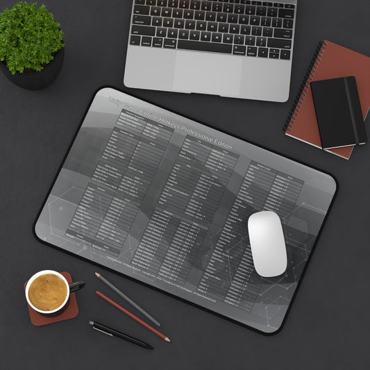 Unity Professional Edition Game Engine HotKeyPad Desk Mat (12" x 18")